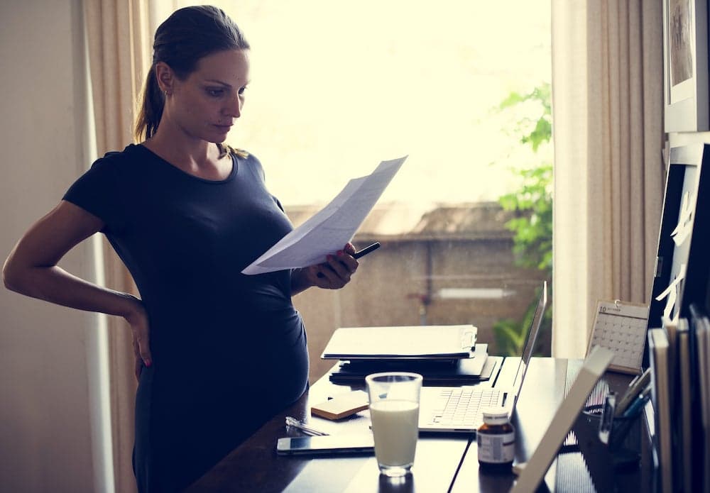 Picture of A cheerful pregnant woman