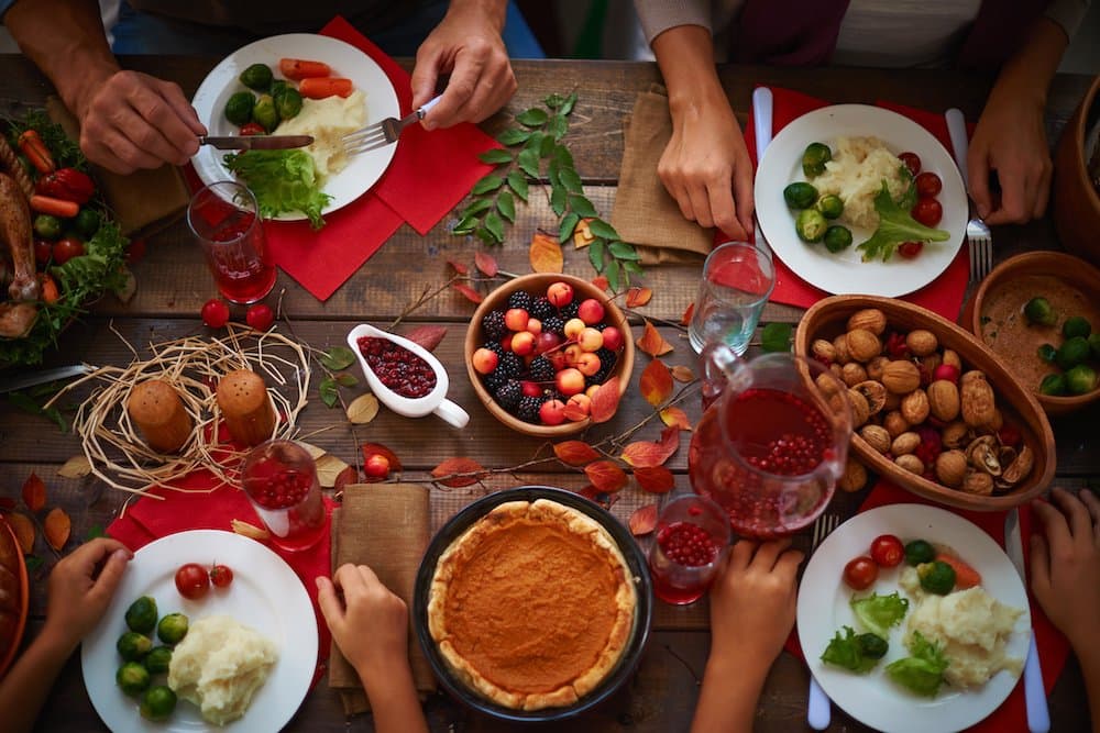 Picture of Thanksgiving Feast-Easting Healthy During Holidays